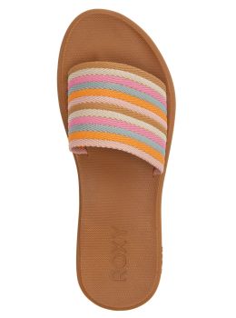 Roxy Beachie Breeze Sandals Tan Crazy Pink