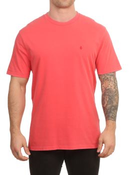 Volcom Solid Stone Emb Tee Washed Ruby