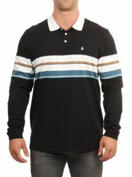 Volcom Kirkwall Long Sleeve Polo Shirt Black