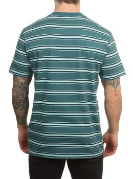 Quiksilver Notice Mix Stripe Tee Colonial Blue