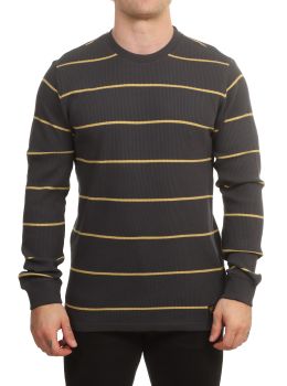 RVCA Day Shift Thermal Stripe Long Sleeve Blue