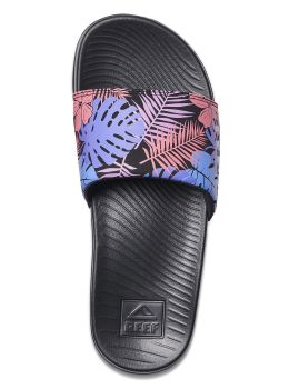 Reef One Slide Sandals Purple Fronds