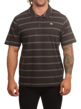 Ripcurl Plain Stripe Polo Shirt Washed Black