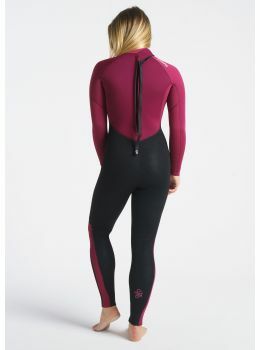 CSkins Ladies Surflite 4/3 Back Zip Wetsuit Raven