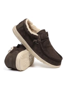 Hey Dude Wally Chalet Cord Shoes Chocolate