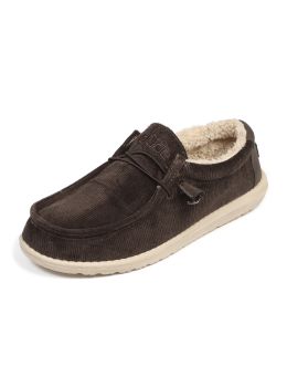 Hey Dude Wally Chalet Cord Shoes Chocolate
