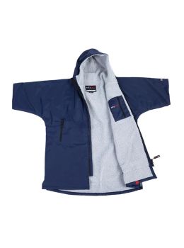 Dryrobe Kids Short Sleeve Changing Robe Navy/Grey