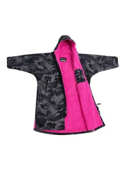Dryrobe Long Sleeve Changing Robe Black Camo/Pink