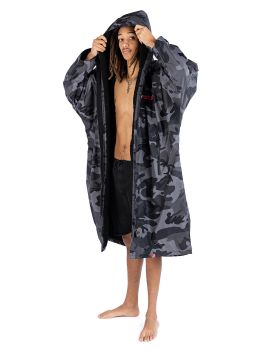 Dryrobe Long Sleeve Changing Robe Black Camo/Black