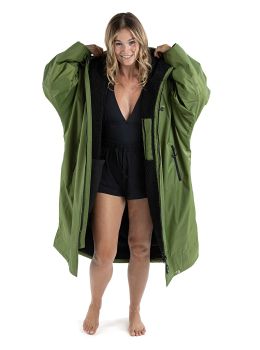 Dryrobe Long Sleeve Changing Robe Green/Black