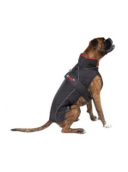 Dryrobe Dog Waterproof Dog Coat Black Red