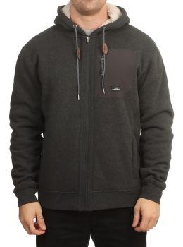 Quiksilver Out There Sherpa Hoodie Dark Grey