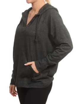 Roxy Destination Surf Hooded Top Anthracite