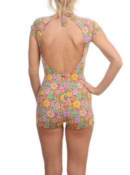 Roxy All About Sol Onesie Swimsuit Root Beer