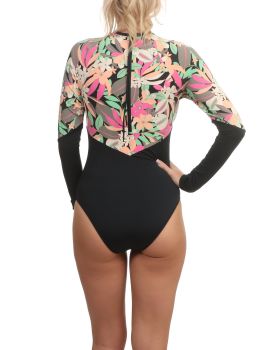 Roxy Fashion Surfsuit Anthracite Palm Song