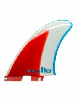 FCS 2 MR Freeride PG Twin Surfboard Fins Blue/Red