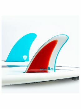 FCS 2 MR Freeride PG Twin Surfboard Fins Blue/Red