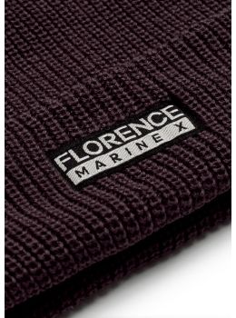 Florence Marine X Knit Beanie Maroon