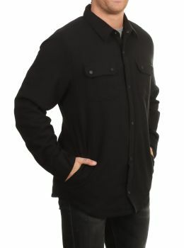 Volcom Sherpa Flannel Jacket Black On Black