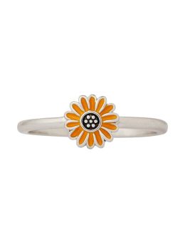 Pura Vida Enamel Sunflower Ring Silver