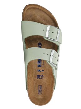 Birkenstock Arizona Leather Narrow Sandals Matcha