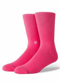 Stance Icon Socks Neon Pink