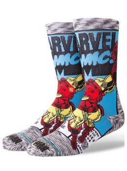 Stance Marvel Iron Man Comic Socks Grey
