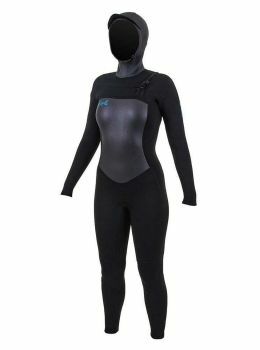 ONeill Womens Hooded Epic 6/5/4+ FZ Wetsuit Black