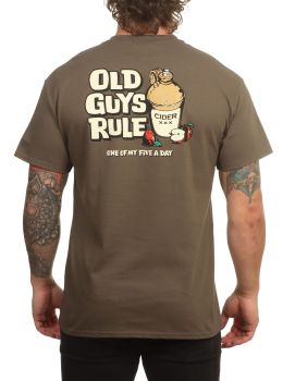 Old Guys Rule Five A Day III Tee Olive