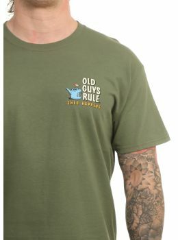 Old Guys Rule Shed Happens Tee Military Green 