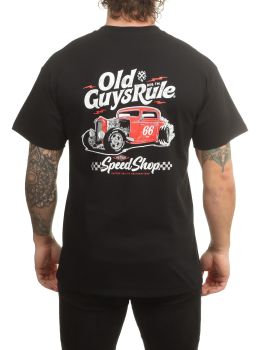 Old Guys Rule Speed Shop Tee Black