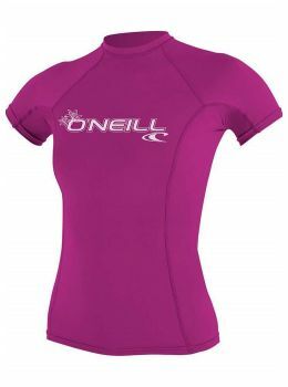 ONeill Womens Basic Skins Rash Vest Fox Pink