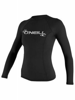 ONeill Ladies Basic Skins Long Sleeve Rash Vest Black