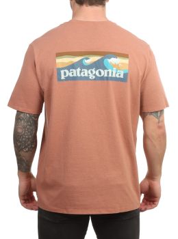 Patagonia Boardshort Logo Pocket Tee Clay