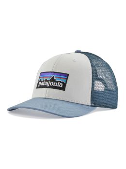 Patagonia P6 Logo Trucker Cap White Plume Grey