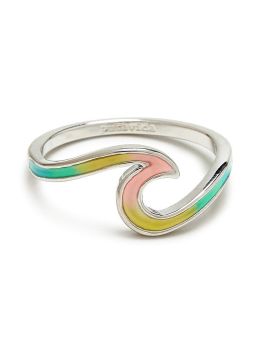 Pura Vida Tie Dye Wave Ring Silver