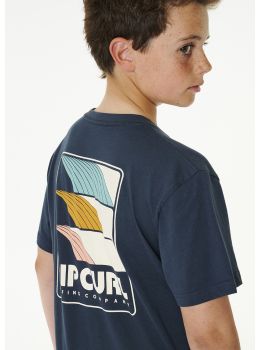 Ripcurl Boys Surf Revival Line Up Tee Navy
