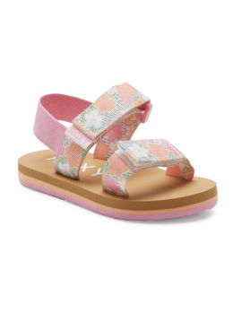Roxy Infant Girls TW Cage Sandals White Pink