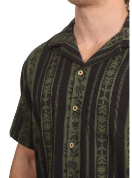 Ripcurl Topanga Vert Stripe Shirt Washed Black