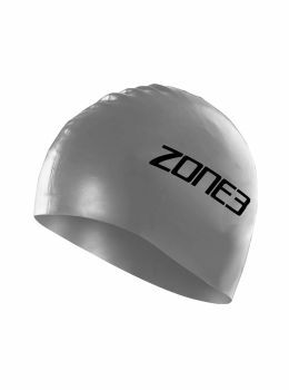Zone3 Silicone Swimming Cap Silver
