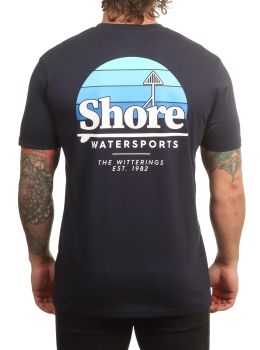 Shore Horizon Lines Tee Navy