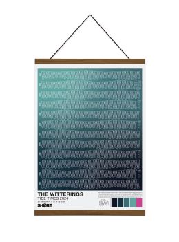 Shore Witterings Tide Wall Chart Stormy Teal 2024