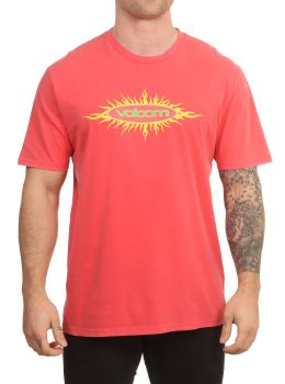 Volcom Nu Sun Pw Tee Washed Ruby