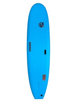 Vision Shoot Out Soft Surfboard 8ft0 Cyan/Red