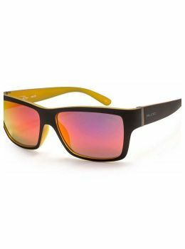 Bloc Riser Sunglasses Matt Black Yellow/Red Revo