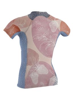 ONeill Ladies Side Print Rash Vest Bloom