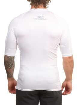 ONeill Basic Skins Short Sleeve Rash Vest White