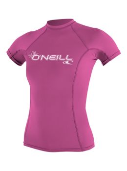 ONeill Ladies Basic Skins Rash Vest Fox Pink