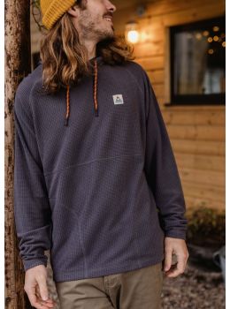 Passenger Point Recycled Fleece Hoodie Charcoal