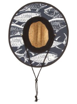 Salty Crew Boys Tippet Cover Up Straw Hat Navy